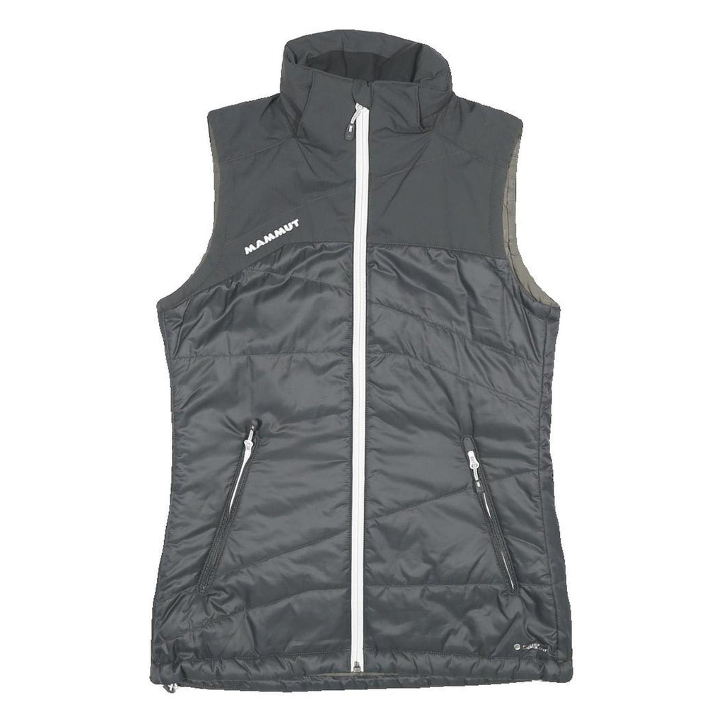 MAMMUT Womens Black Jacket S Polyester Blend Plain Lightweight Zip Outdoor Vest