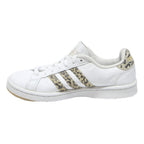 ADIDAS Grand Court Womens White & Leopard Leather Trainers UK 4.5 Casual Classic