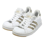 ADIDAS Grand Court Womens White & Leopard Leather Trainers UK 4.5 Casual Classic