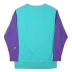 CHAMPION Mens Blue & Purple Crew Neck S Cotton Blend Sweatshirt Casual Pullover