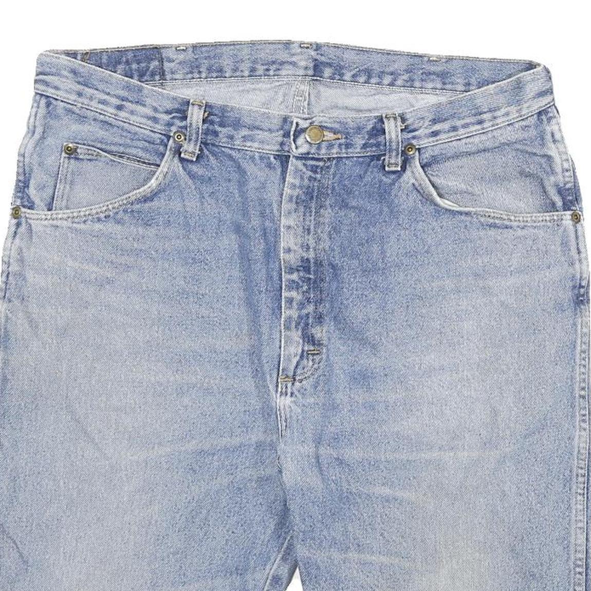 WRANGLER Mens Shorts Blue Denim XL W34 Casual Cotton Blend 5-Pocket