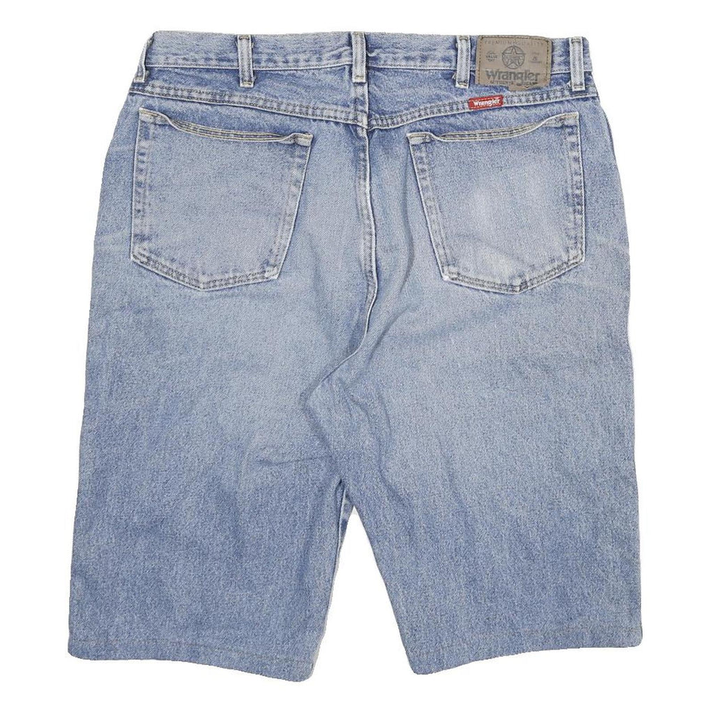 WRANGLER Mens Shorts Blue Denim XL W34 Casual Cotton Blend 5-Pocket