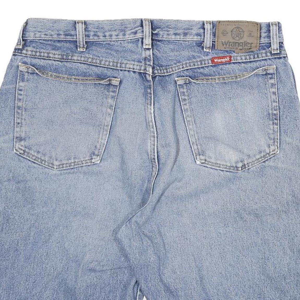WRANGLER Mens Shorts Blue Denim XL W34 Casual Cotton Blend 5-Pocket