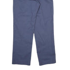 DICKIES Mens Cotton Blue Regular Straight Trousers W36 L34 Workwear Zip Closure