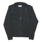 FILA Womens Black Zip Jacket M Cotton Blend Plain Sports Casual Lightweight