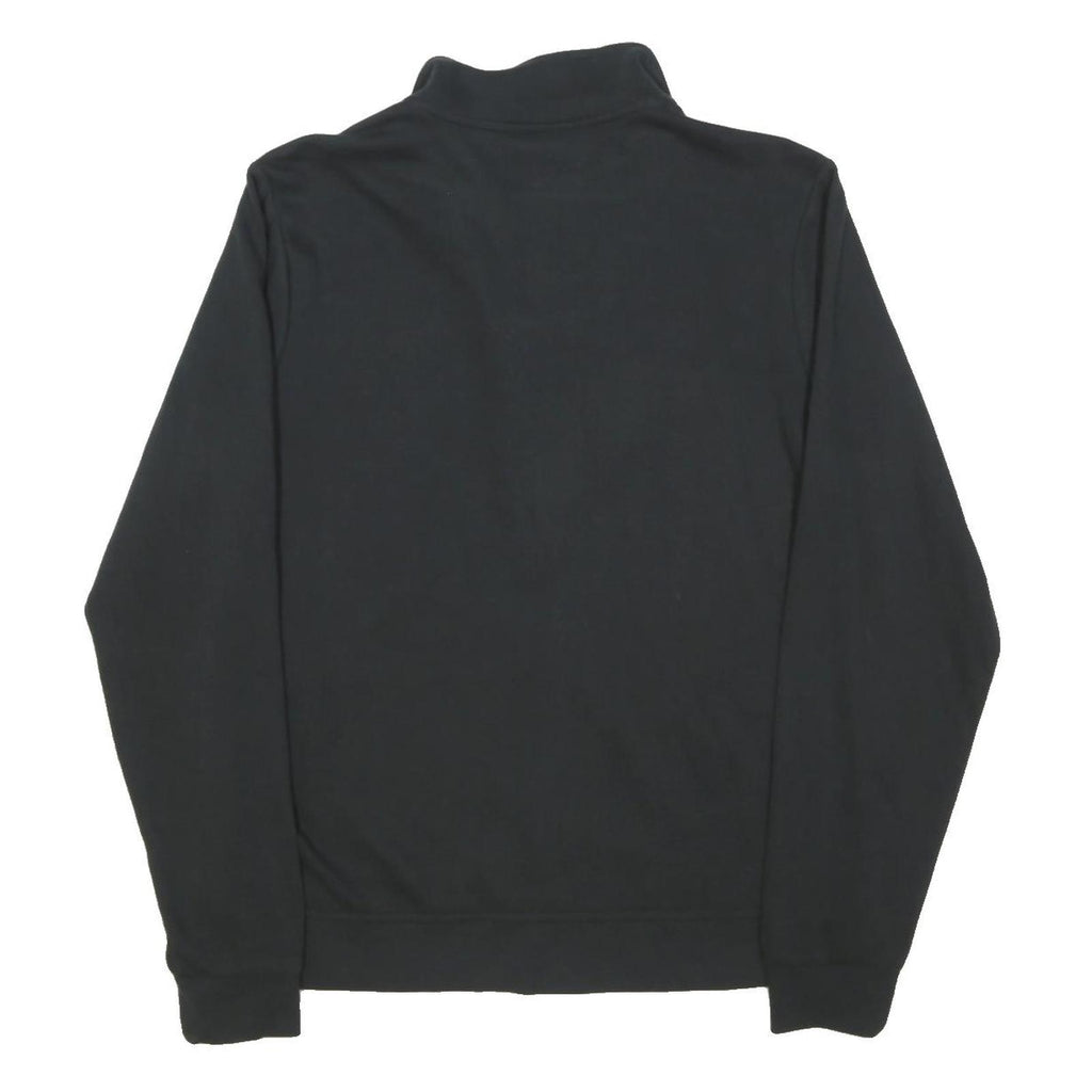 FILA Womens Black Zip Jacket M Cotton Blend Plain Sports Casual Lightweight