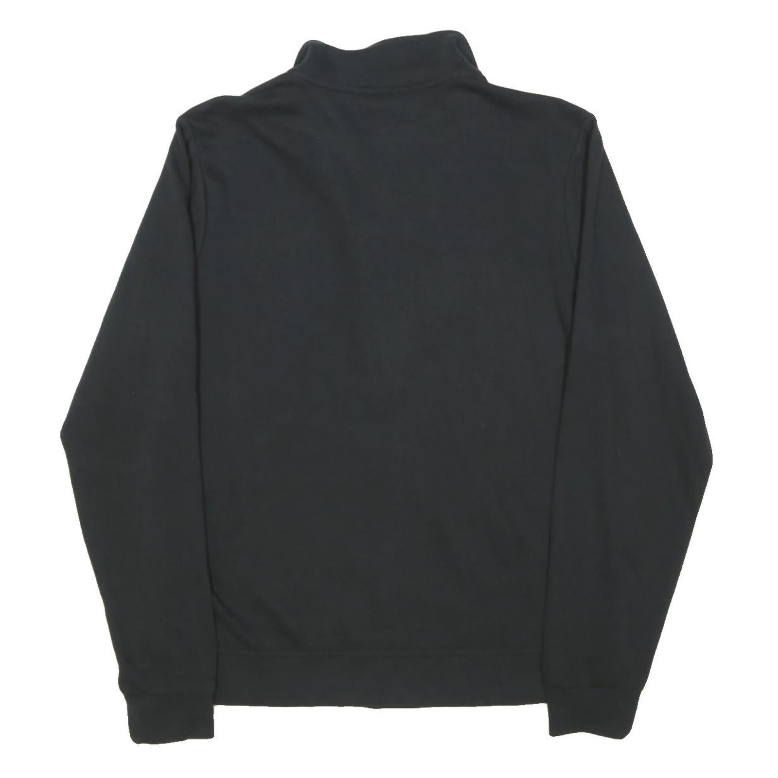 FILA Womens Black Zip Jacket M Cotton Blend Plain Sports Casual Lightweight