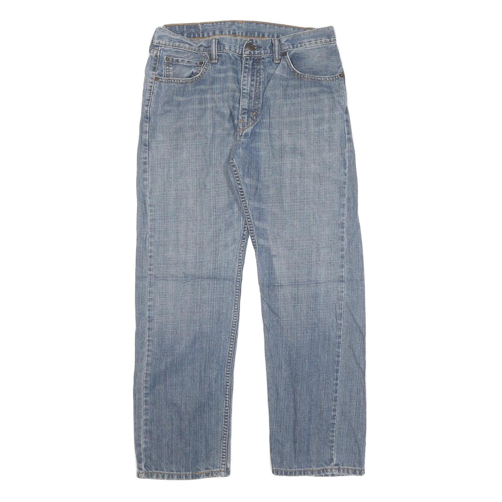 LEVI'S 505 Mens Jeans Blue Regular Straight Denim Light W33 L30 Classic Fit Zip