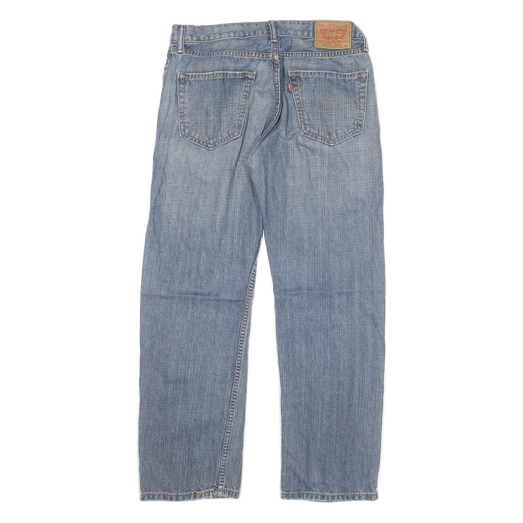 LEVI'S 505 Mens Jeans Blue Regular Straight Denim Light W33 L30 Classic Fit Zip