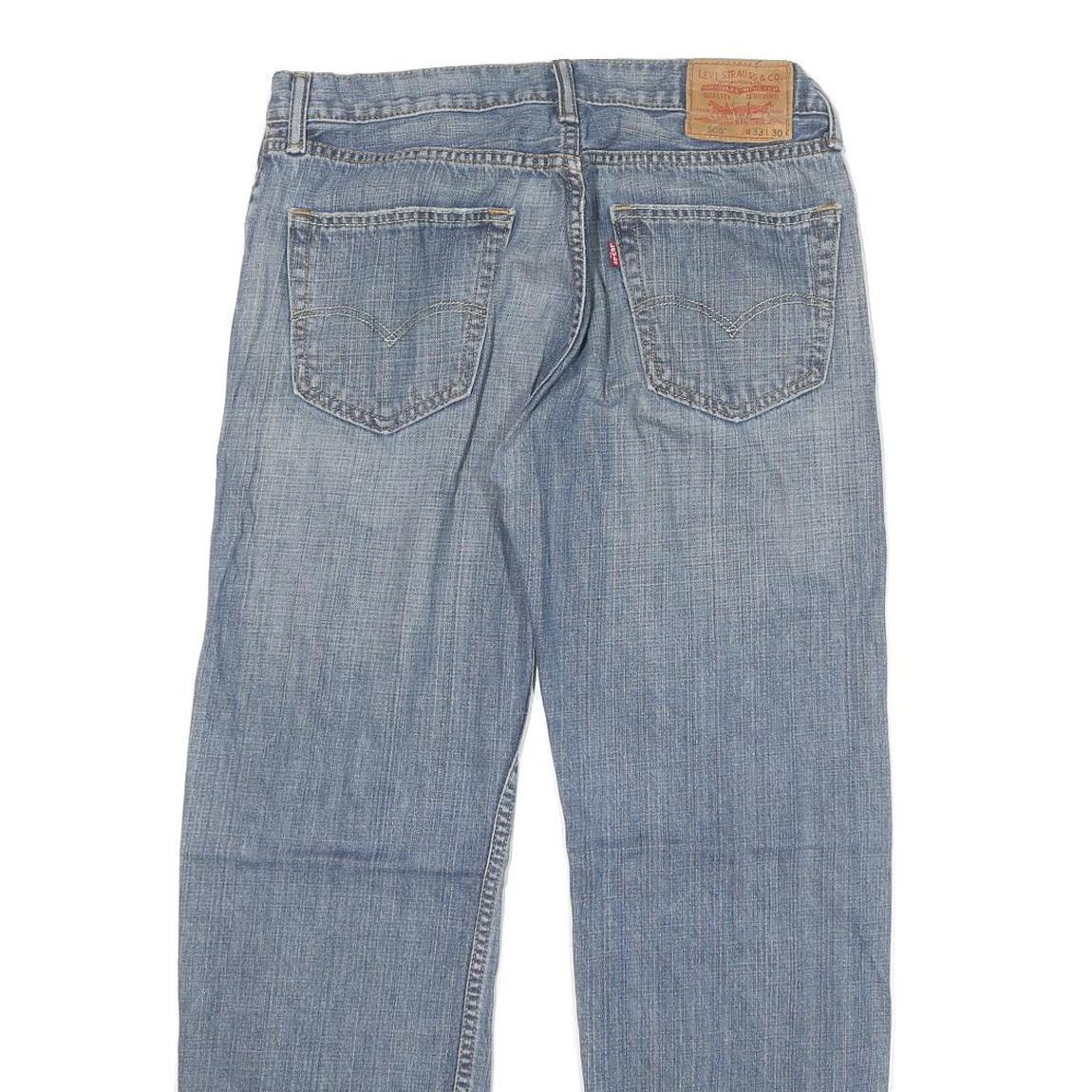 LEVI'S 505 Mens Jeans Blue Regular Straight Denim Light W33 L30 Classic Fit Zip