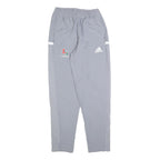 ADIDAS Mens Joggers Grey & White Regular Tapered S W24 L30 Basketball Logo