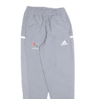 ADIDAS Mens Joggers Grey & White Regular Tapered S W24 L30 Basketball Logo