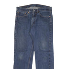 LEVI'S 505 Mens Jeans Blue Regular Straight Denim Medium W34 L32 Classic Fit Zip
