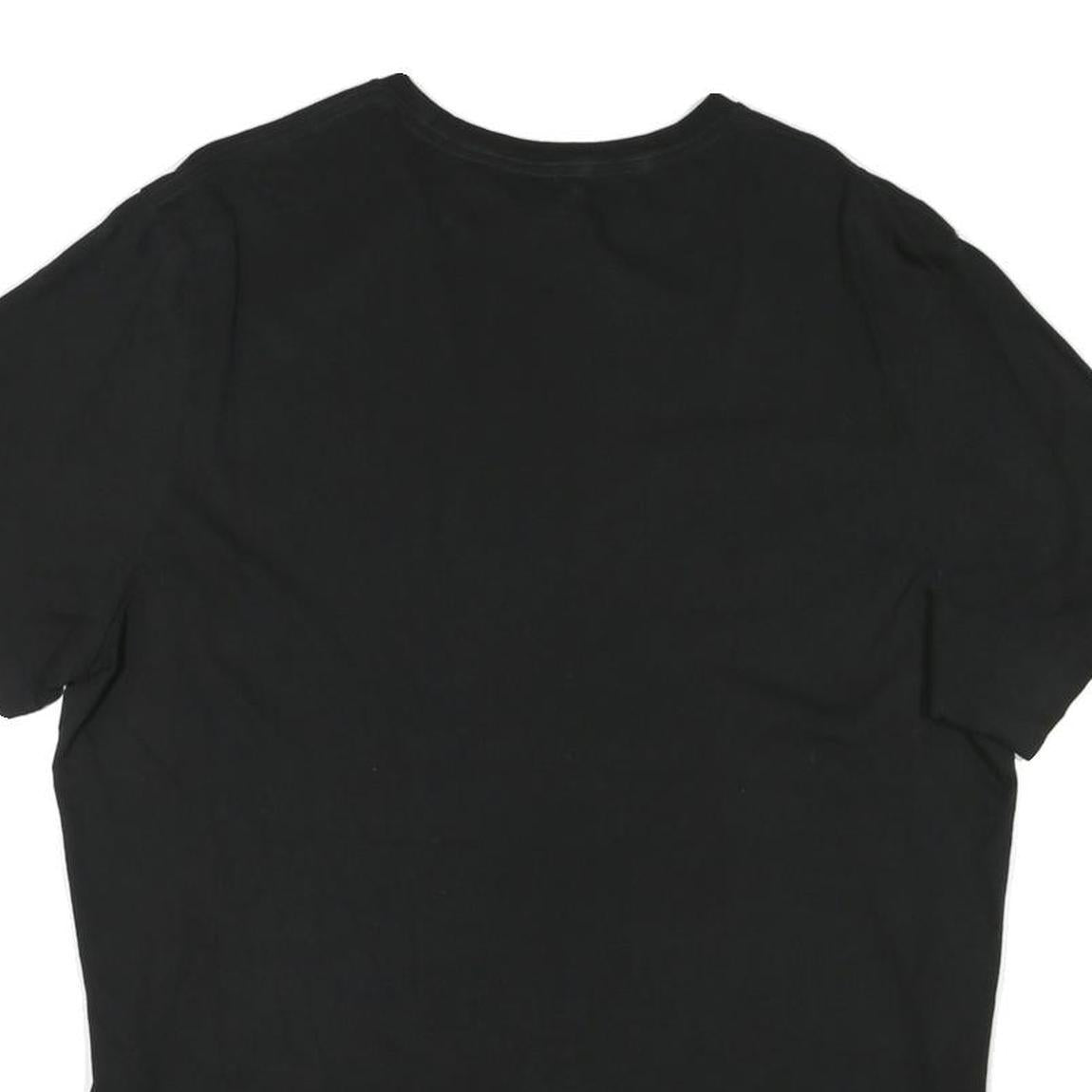 J.CREW Mens Black Plain T-Shirt XL Short Sleeve Crew Neck Cotton Blend