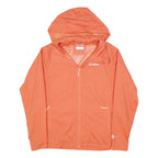 COLUMBIA Womens Orange Zip Hooded Outdoor Jacket XL Polyester Plain Lightweight
