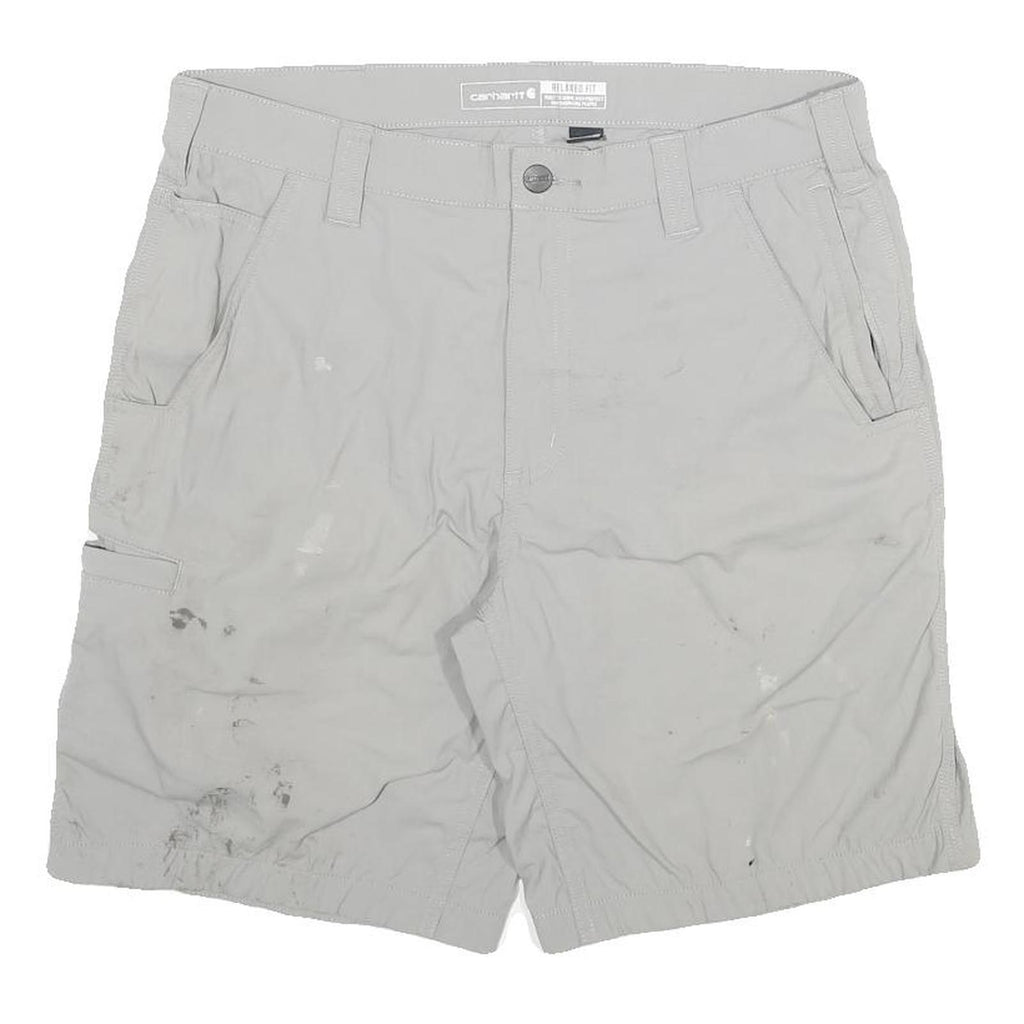 CARHARTT Womens Shorts Light Grey Casual L W32 Practical Pocket Design