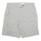 CARHARTT Womens Shorts Light Grey Casual L W32 Practical Pocket Design