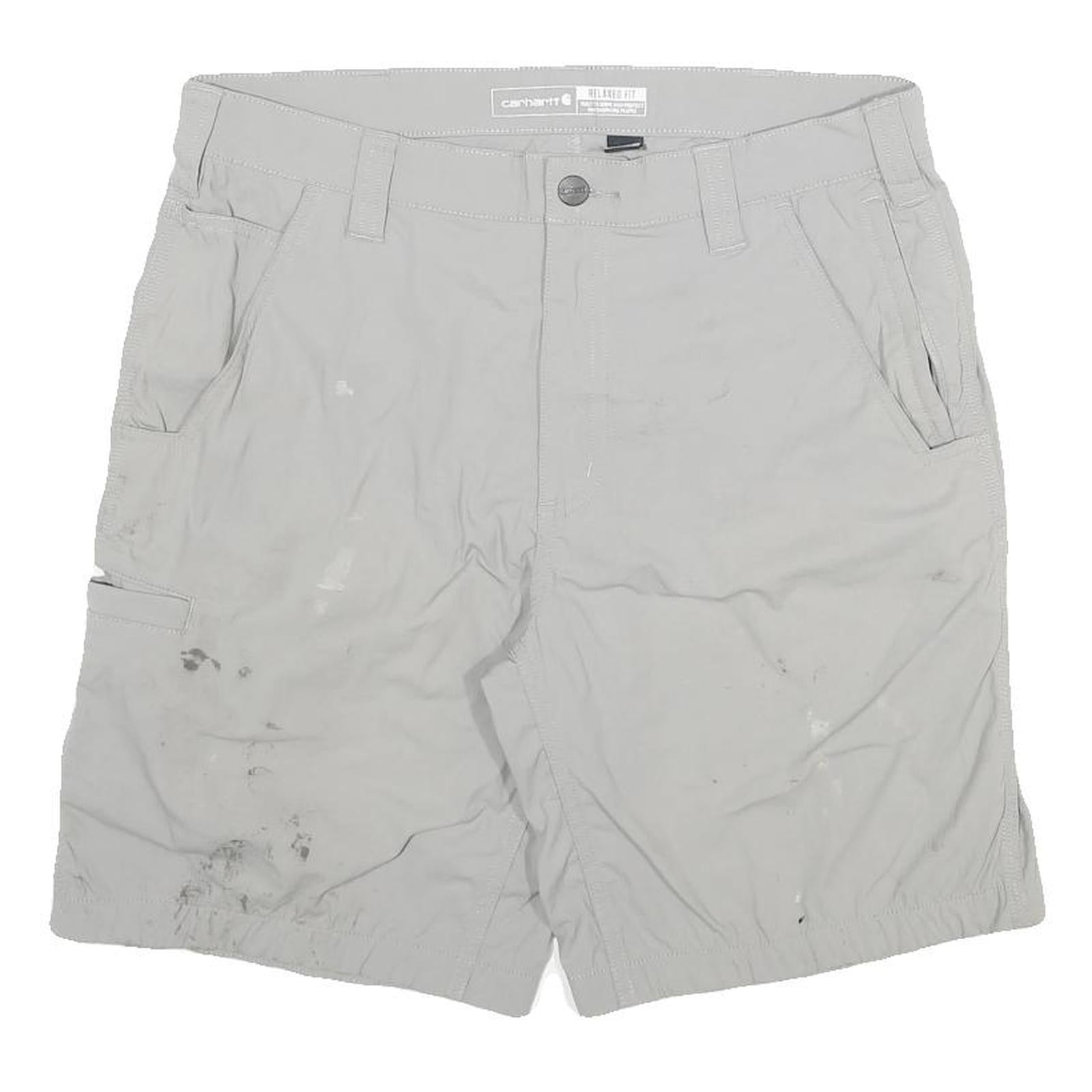 CARHARTT Womens Shorts Light Grey Casual L W32 Practical Pocket Design