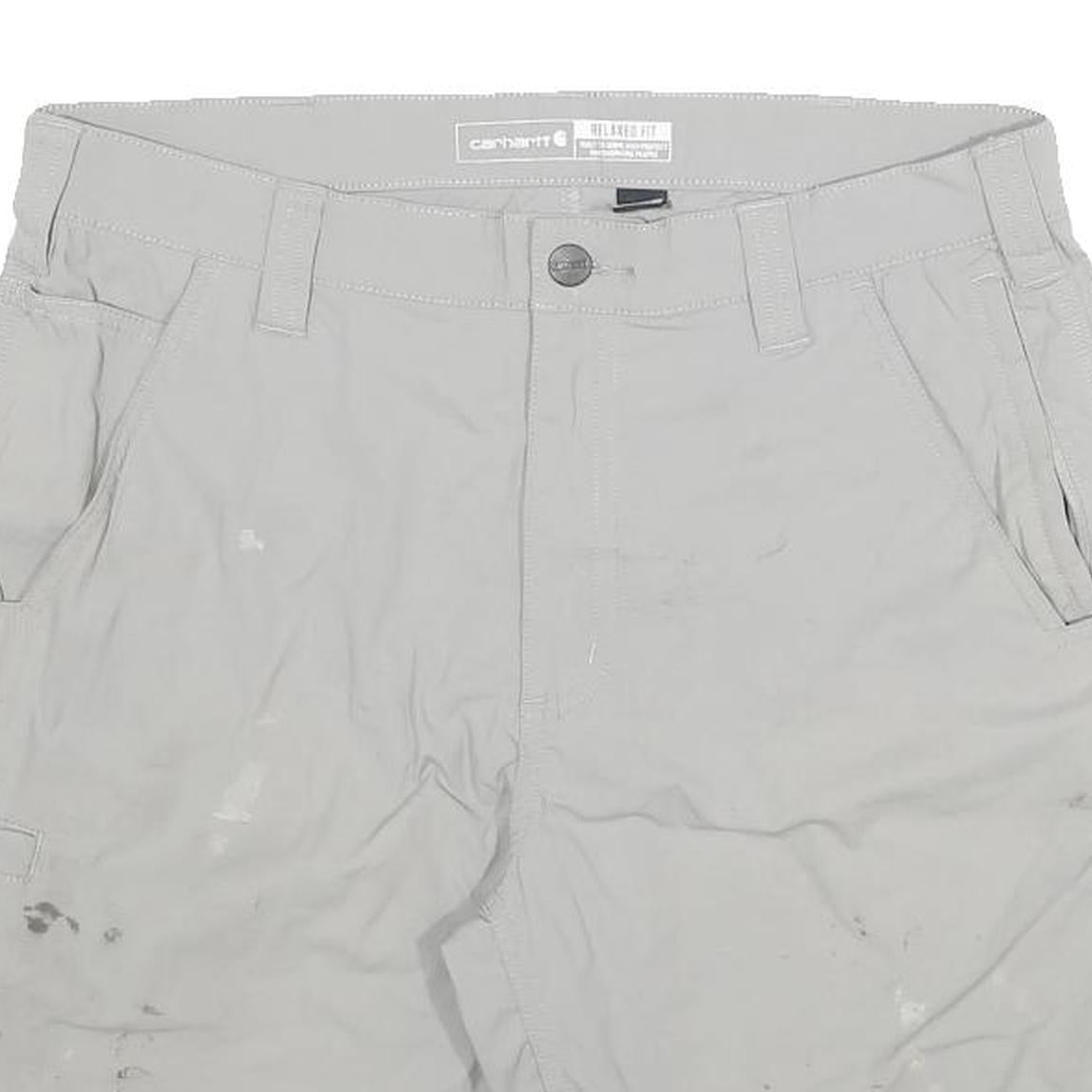 CARHARTT Womens Shorts Light Grey Casual L W32 Practical Pocket Design