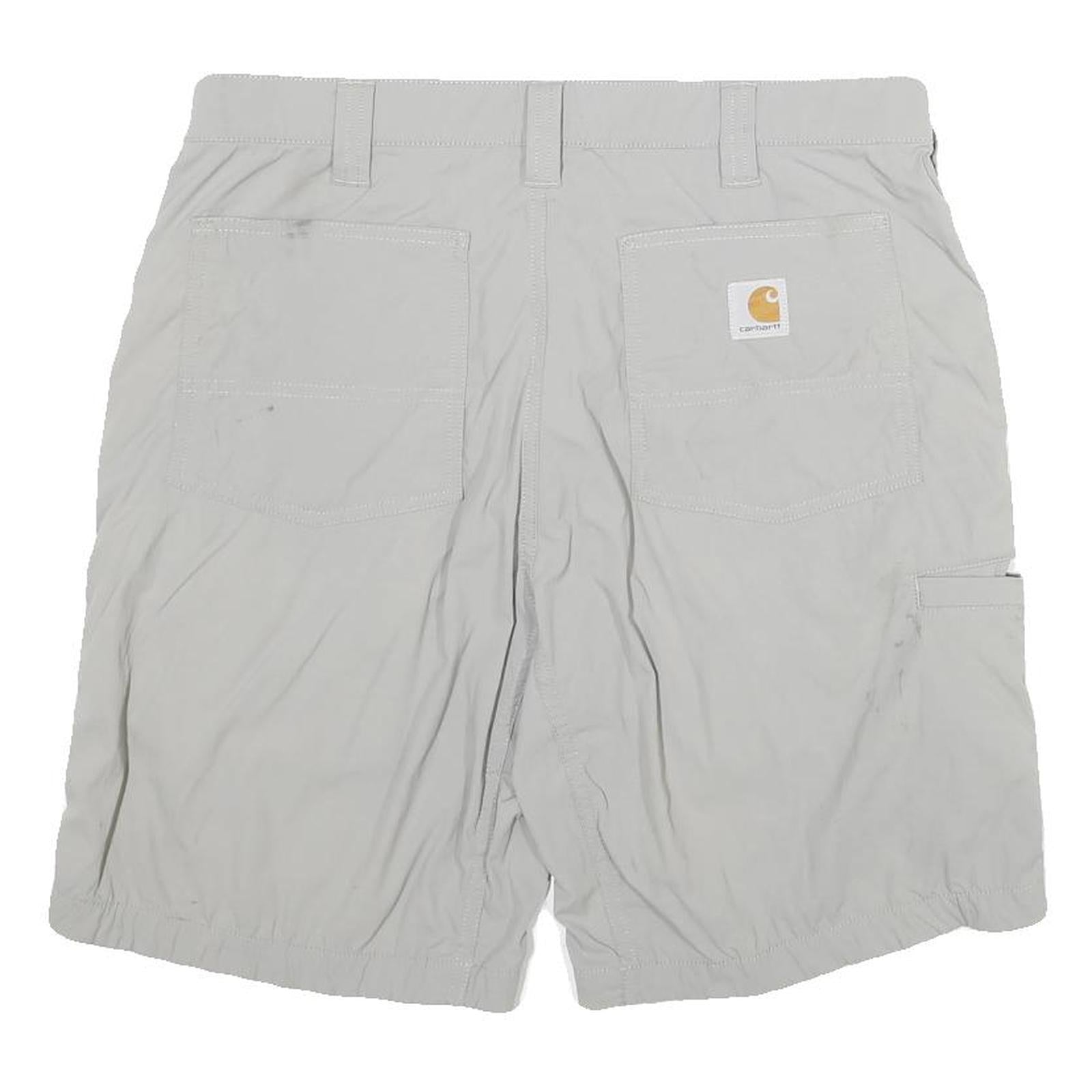 CARHARTT Womens Shorts Light Grey Casual L W32 Practical Pocket Design