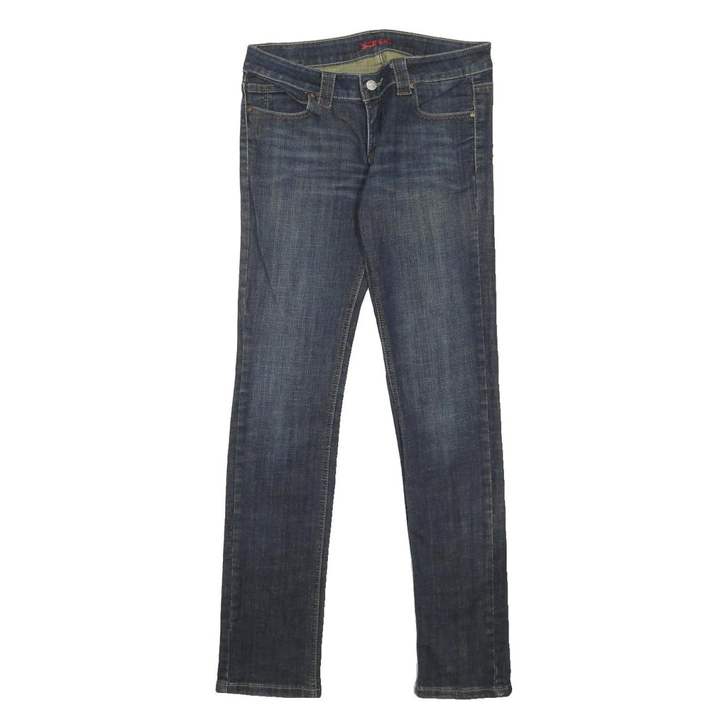SEVEN 7 Womens Slim Blue Denim Slim Jeans Cotton Blend W30 L31 Stylish Zip