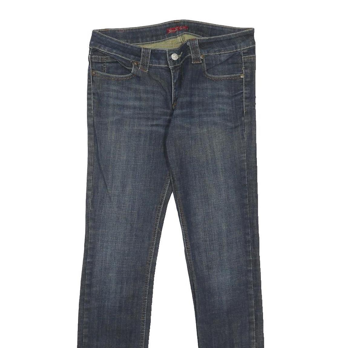 SEVEN 7 Womens Slim Blue Denim Slim Jeans Cotton Blend W30 L31 Stylish Zip