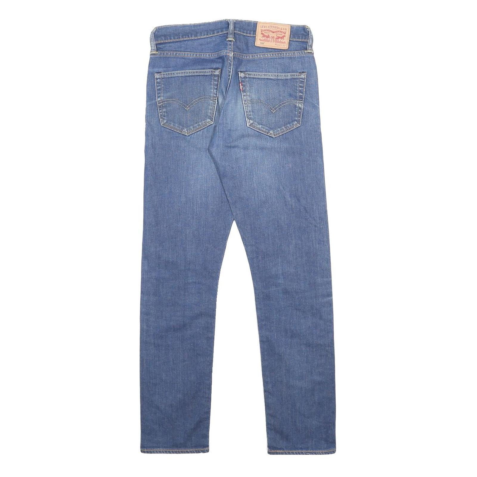 LEVI'S 508 Tapered Mens Jeans Blue Slim Tapered Denim Medium W29 L32 Slim Fit