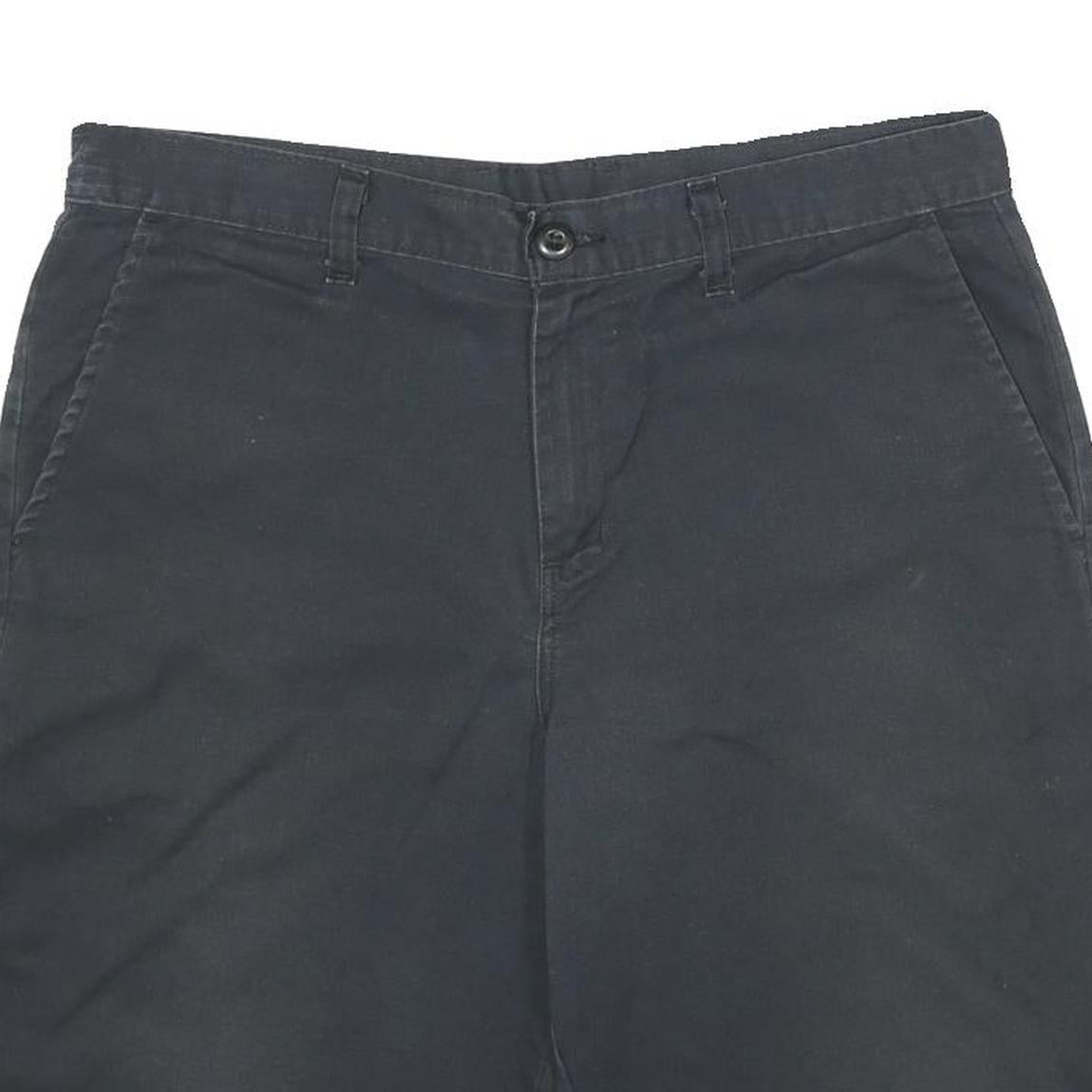 DICKIES Mens Black Casual Shorts L W34 Workwear Polyester Blend Button Pockets