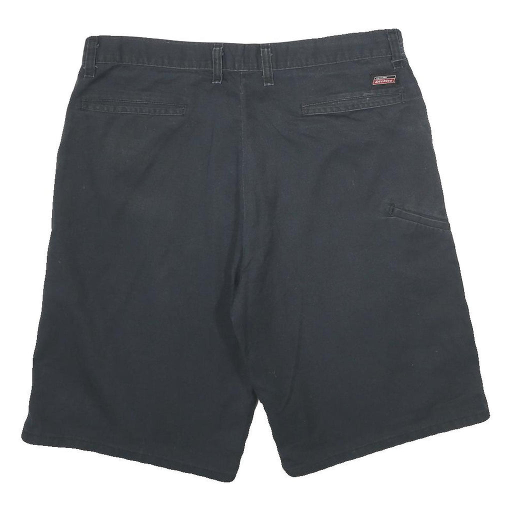 DICKIES Mens Black Casual Shorts L W34 Workwear Polyester Blend Button Pockets