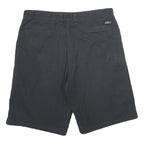 DICKIES Mens Black Casual Shorts L W34 Workwear Polyester Blend Button Pockets