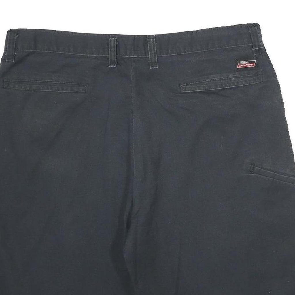 DICKIES Mens Black Casual Shorts L W34 Workwear Polyester Blend Button Pockets