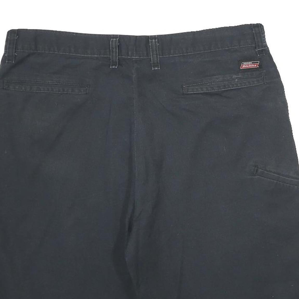 DICKIES Mens Black Casual Shorts L W34 Workwear Polyester Blend Button Pockets