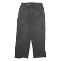 DICKIES Mens Black Regular Fit Straight Denim Jeans W32 L32 Cargo Pockets Zip