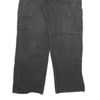 DICKIES Mens Black Regular Fit Straight Denim Jeans W32 L32 Cargo Pockets Zip