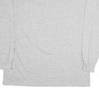 RUSSELL ATHLETIC Mens Grey Long Sleeve Crew Neck T-Shirt XL Plain Cotton Casual