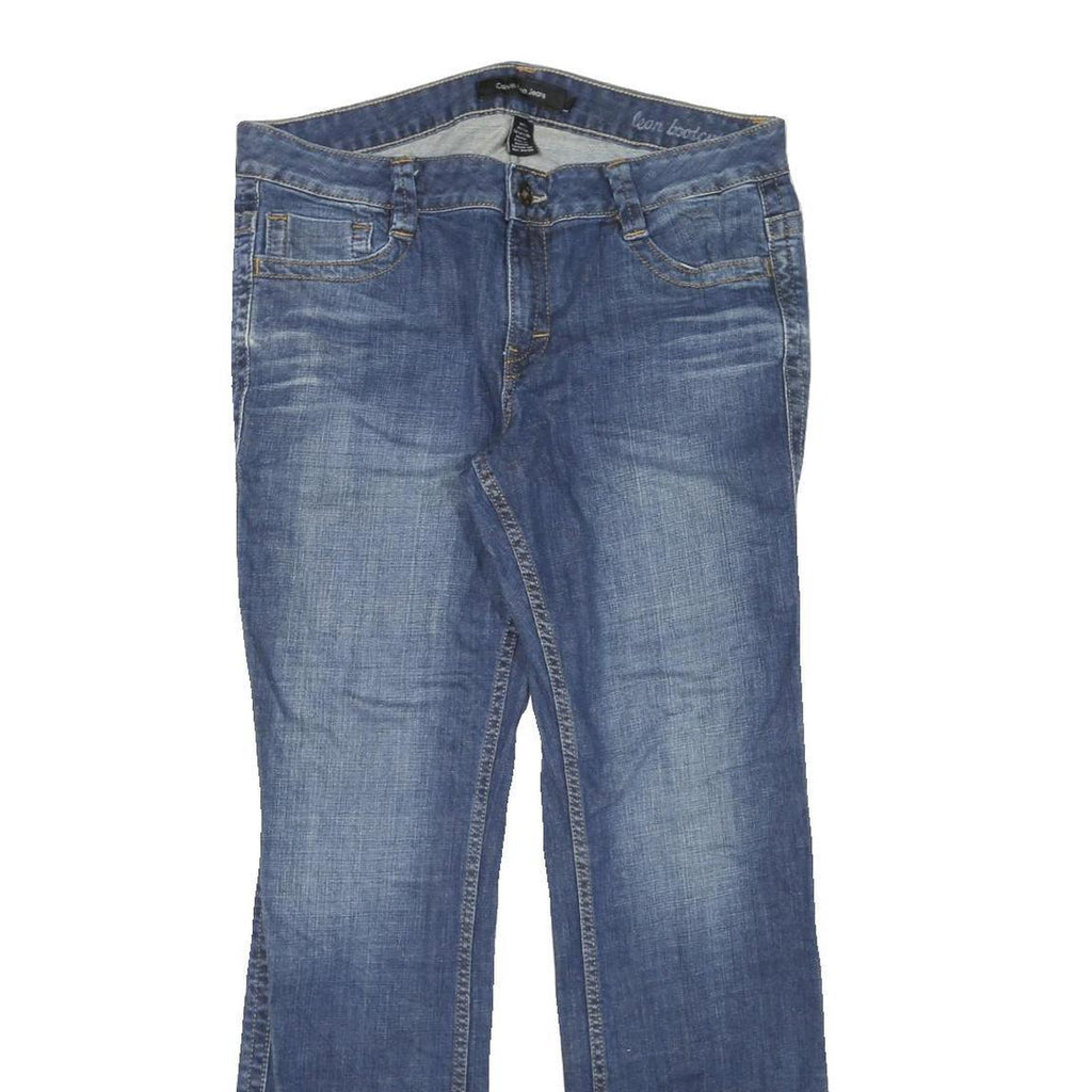 CALVIN KLEIN JEANS Womens Blue Regular Straight Denim Medium W34 L31 Classic Fit