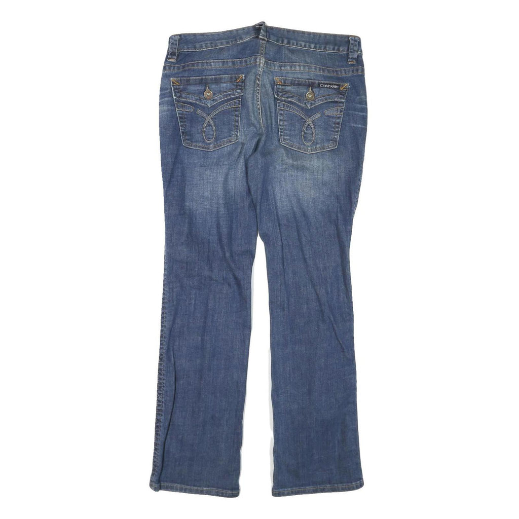 CALVIN KLEIN JEANS Womens Blue Regular Straight Denim Medium W34 L31 Classic Fit