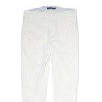 POLO RALPH LAUREN Womens Cotton Blend White Regular Fit Straight Trousers W32
