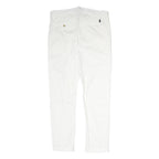 POLO RALPH LAUREN Womens Cotton Blend White Regular Fit Straight Trousers W32