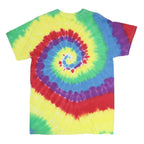 GILDAN Mens Yellow & Rainbow Tie Dye San Francisco Giants Graphic Short Sleeve