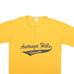 AUGUSTA Mens Yellow & Black Autauga Hills Giants Graphic T-Shirt L Short Sleeve