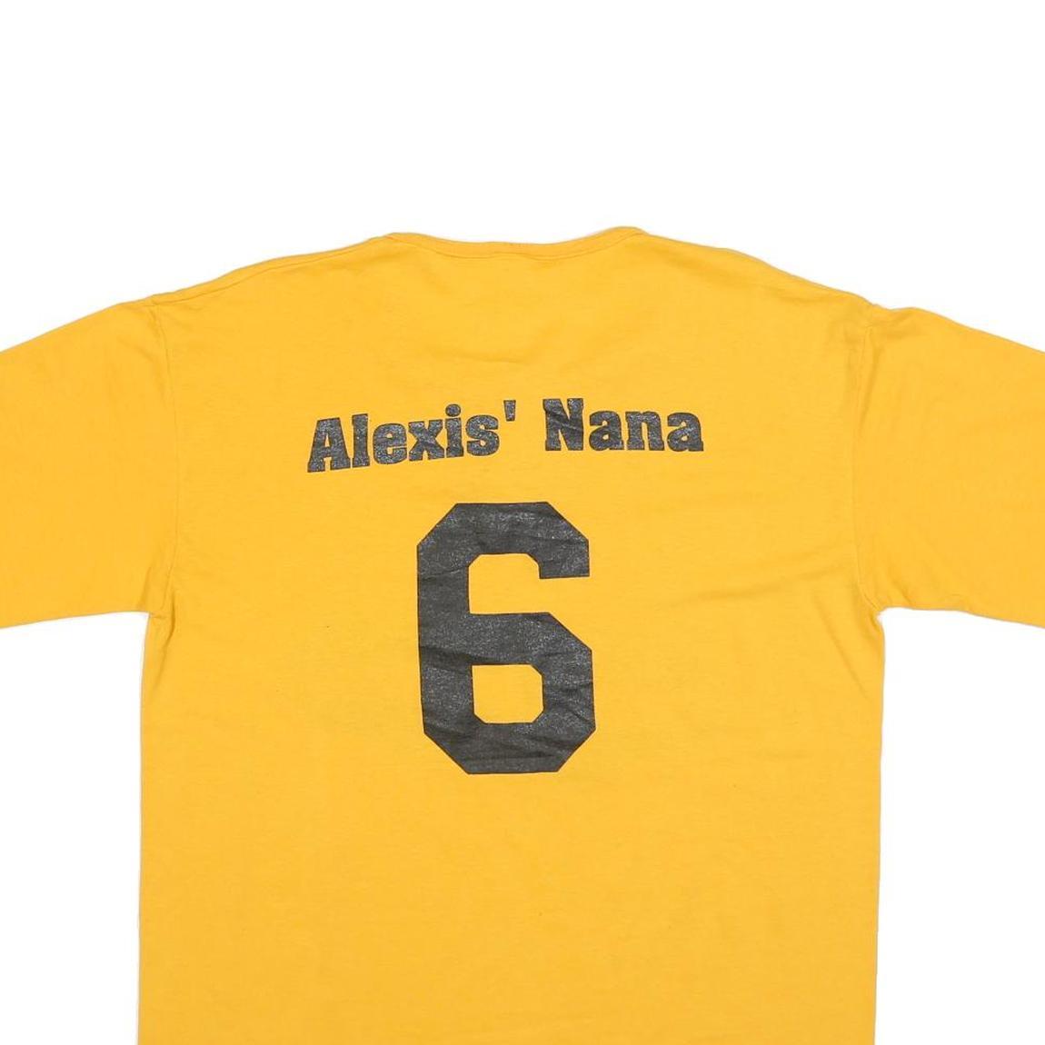 AUGUSTA Mens Yellow & Black Autauga Hills Giants Graphic T-Shirt L Short Sleeve