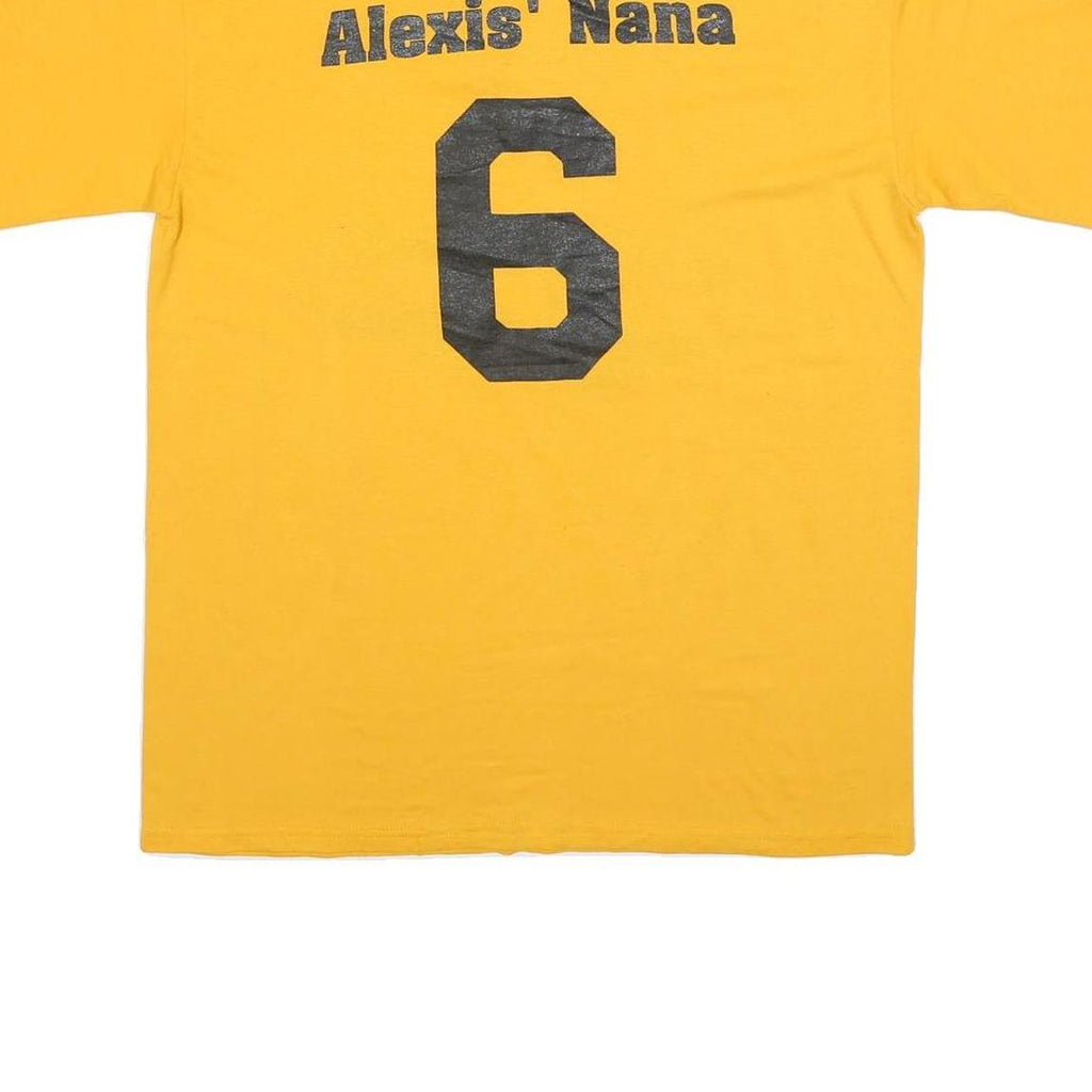 AUGUSTA Mens Yellow & Black Autauga Hills Giants Graphic T-Shirt L Short Sleeve