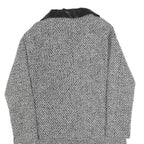 ANISTON Womens Black & White Wool Blend Button Jacket UK 14 Tweed Smart