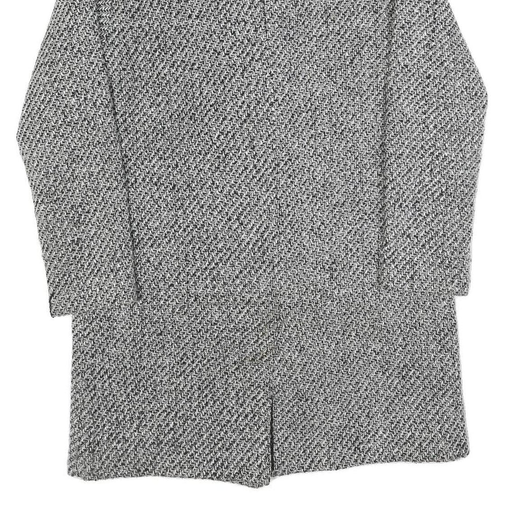 ANISTON Womens Black & White Wool Blend Button Jacket UK 14 Tweed Smart