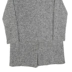 ANISTON Womens Black & White Wool Blend Button Jacket UK 14 Tweed Smart