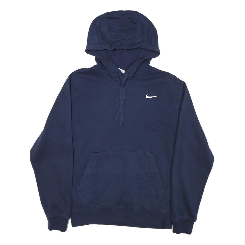 NIKE Mens Navy Hoodie S Cotton Blend Casual Pullover Sweatshirt