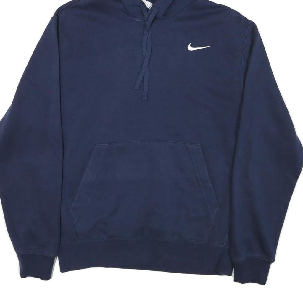 NIKE Mens Navy Hoodie S Cotton Blend Casual Pullover Sweatshirt
