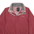 BERGHAUS Womens Red & Pink Outdoor Jacket UK 16 Polyester Zip Casual Waterproof