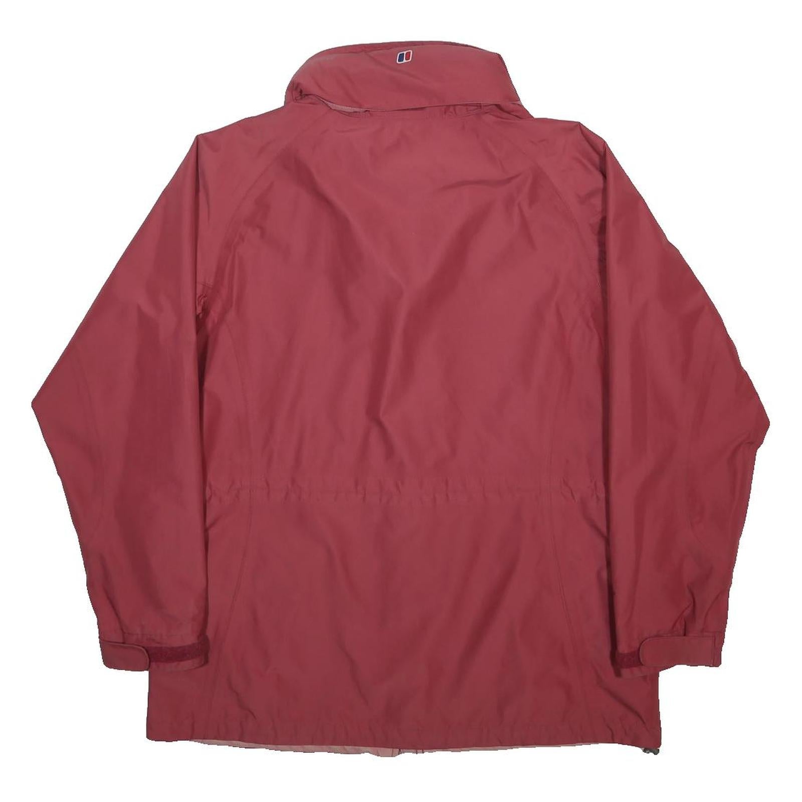 BERGHAUS Womens Red & Pink Outdoor Jacket UK 16 Polyester Zip Casual Waterproof